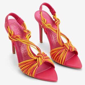 NWT EXPRESS Woven Multi Strap Heeled Sandals - Size 7